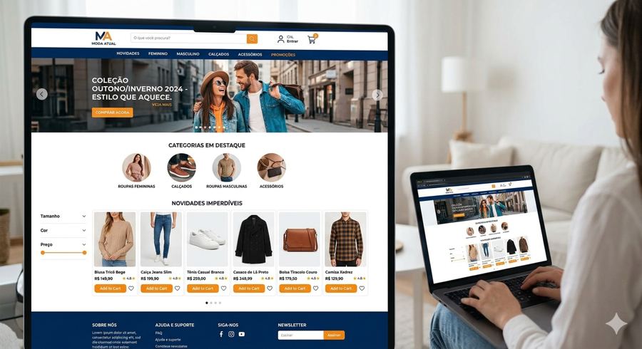 Exemplo de loja e-commerce