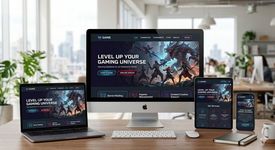 Exemplo de site gamer